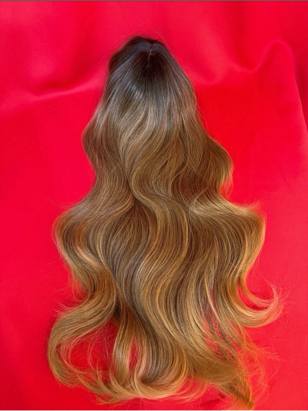 27” Luxury Natural Brown Long Wavy Women's Human Hair - Brown